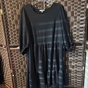 Sandra Darren Black Midi Dress